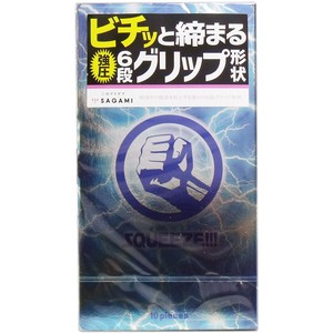 サガミ スクイーズ 6段グリップ形状コンドーム 10個入【避妊具・潤滑剤】