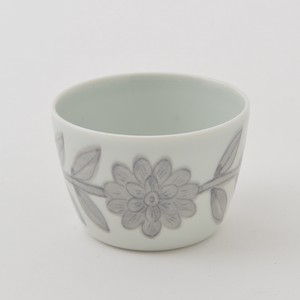 Hasami ware Cup Gray Daisy Made in Japan