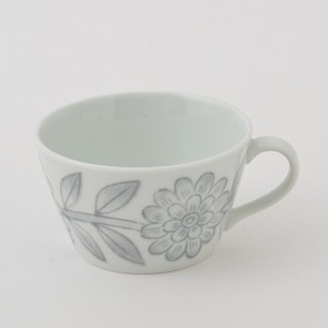 Hasami ware Mug Gray Daisy Made in Japan