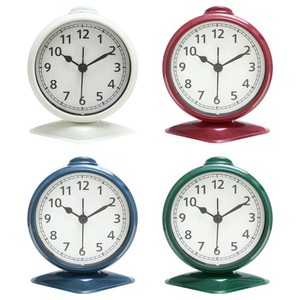 置き時計 テーブルアラーム 4色展開 アイボリー／レッド／ブルー／グリーン