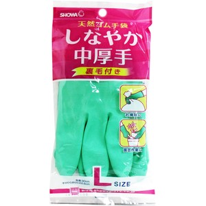 Rubber/Poly Disposable Gloves Gloves Green Size L