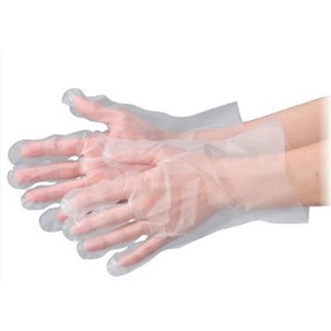 Rubber/Poly Gloves Gloves 100-pcs Size M