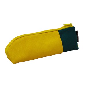 Pen Case Dark Green Yellow Pen Case