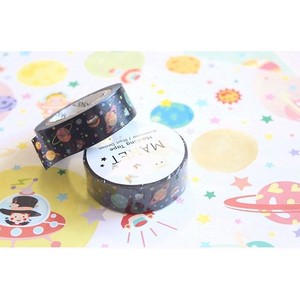 Washi Tape Space Washi Tape Black M 15mm x 10m Made in Japan