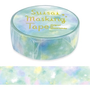DECOLE Washi Tape Gift Yasuragi Watercolor Masking Tape Stationery Pastel Colour M