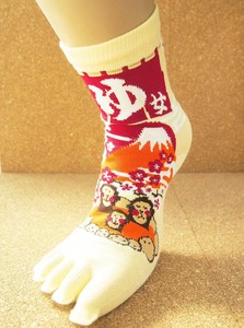 Crew Socks Series Mount Fuji Socks Ladies' M Japanese Pattern fuji