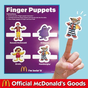 MC FINGER PUPPETS マクドナルド 指人形 ポスター おもちゃ アメリカン雑貨