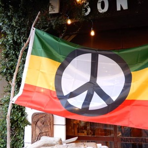 TOPANGA INTERIOR　Shop Sign Flag/Peace Symbol Flag
