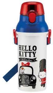 食洗機対応 直飲みプラワンタッチボトル 【HELLO KITTY LONDON】 水筒 スケーター