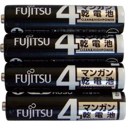富士通 黒マンガン乾電池単4(4P) R03U(4S) 36-384