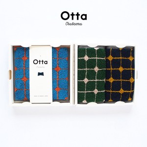 【今治タオル】Otta（オッタ）ハーフタオルハンカチ同柄3枚組ギフトセット【Made in Japan】
