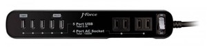 世界平和シリーズ 電源タップ付USB充電器 5×4 JF-PEACE1K