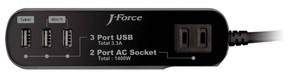 世界平和シリーズ 電源タップ付USB充電器 3×2 JF-PEACE2K