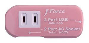世界平和シリーズ 電源タップ付USB充電器 2×2 JF-PEACE3P
