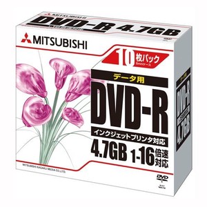 三菱化学メディア DVD-R データ用 10枚入 DHR47JPP10 00055135