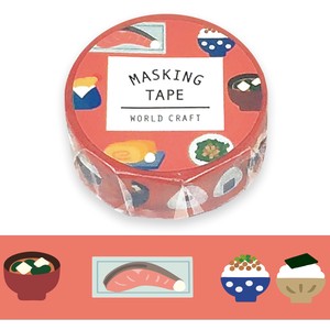 【マスキングテープ 15mm 朝ごはん】文具 食べ物 雑貨 手帳  デコレーション