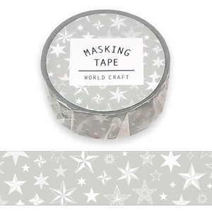 DECOLE Washi Tape Gift Washi Tape Stars Gry 15mm