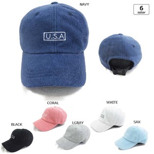 U.S.A刺繍パイルローキャップ CAP 帽子