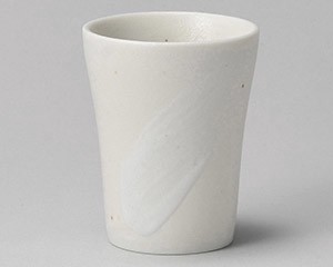 白釉刷毛目フリーカップ　【日本製　美濃焼】