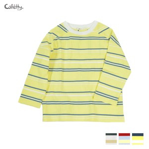T-shirt cafetty Pullover Border 8/10 length