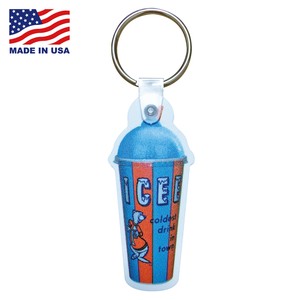 RUBBER KEYCHAIN ICEE CUP MADE IN USA キーホルダー アメリカン雑貨
