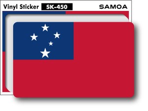 SK-450/国旗ステッカー サモア(SAMOA) 国旗 旗 旅行 スーツケース 車 PC 100円　【2019新作】