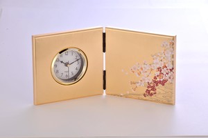 【日本製】桜に流水 屏風時計