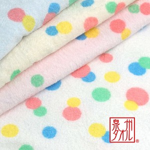 水玉 正方形 バスタオル 100×100cm ベビー用 日本製 ガーゼ＆タオル