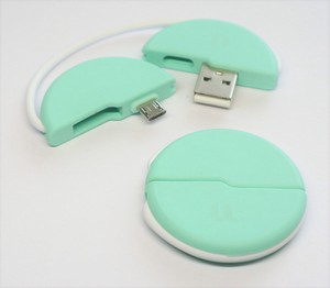 USB変換コネクター／グリーン USB2.0/Micro USB