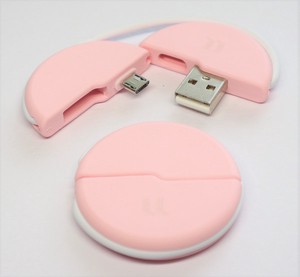 USB変換コネクター／ピンク USB2.0/Micro USB