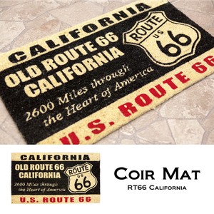 【7月頃再入荷予定】【玄関マット】Coir mat コイヤーマット[RT66 California]＜アメリカン雑貨＞