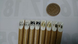 白木の箸　猫　柴犬　フクロウ　ハリネズミ　日本製