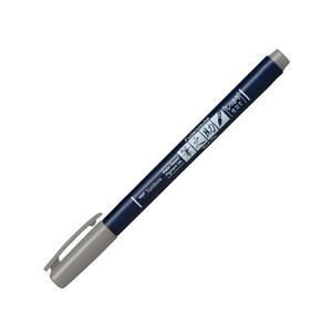 トンボ鉛筆 水性サインペン筆之助しっかりグレー WS-BH49