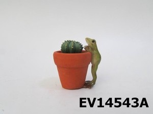 2019新作　EV14543Aミニ樹脂サボテン蛙E