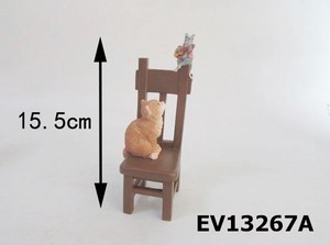 2019新作　EV13267Aミニ樹脂椅子上猫と鼠