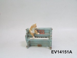 EV14151Aミニ樹脂ピアノ猫