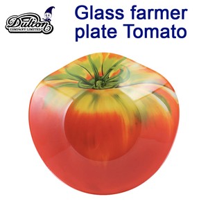 Glass farmer plate Tomato