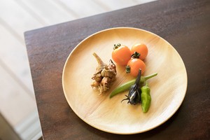 季節の野菜・おかず入れなど多種多様【定番】wooden plate/サークルプレート18cm