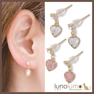 Pierced Earringss Nickel-Free Pink Mini White Presents Ladies'