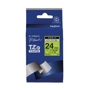 ブラザー ピータッチテープ24mm蛍光黄/黒 TZE-C51 00009892