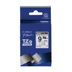 ブラザー ピータッチテープ 9mm白/黒 TZE-S221 00009894