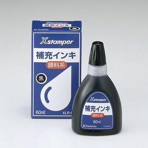 シヤチハタ 顔料系インキ60ML 黒 XLR-60Nｸﾛ 00024019