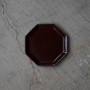 寿山窯 angle アングル 18.5cmプレート ブラウン[日本製/美濃焼/洋食器]