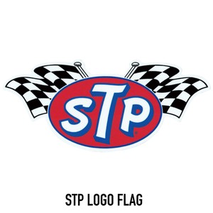 STICKER【STP LOGO FLAG】ステッカー アメリカン雑貨