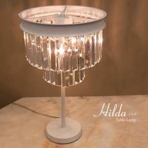 【置照明】クリスタル テーブルランプ［HILDA ヒルダ（3灯）］＜E12/水雷型＞