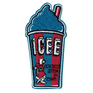WAPPEN【ICEE CUP BLUE】ワッペン リメイク アメリカン雑貨