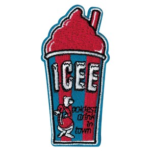 WAPPEN【ICEE CUP RED】ワッペン リメイク アメリカン雑貨