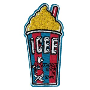 WAPPEN【ICEE CUP YELLOW】ワッペン リメイク アメリカン雑貨