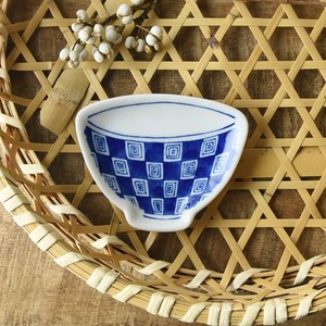 Mino ware Small Plate Checkered Made in Japan