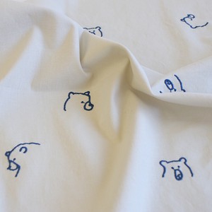 【生地】【布】【刺繍】Bear  デザインファブリック★1m単位でカット販売